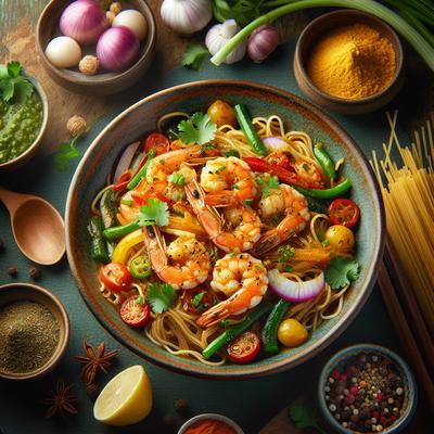 Image of Stir Fried Rice Noodles with Curried Shrimp America's Test Kit