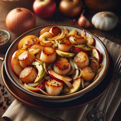 Image of Stir Fried Scallops and Apples