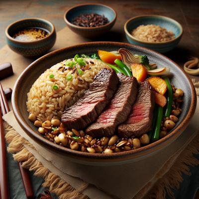 Image of Stir Fried Sirloin Steak W Brown Rice