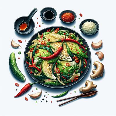 Image of Stir Fried Spiced Cabbage La Pai Ts Ai