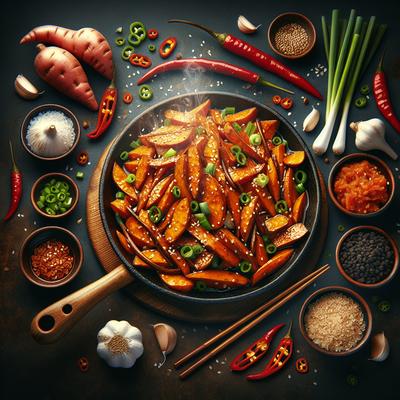 Image of Stir Fried Spicy Sweet Potatoes