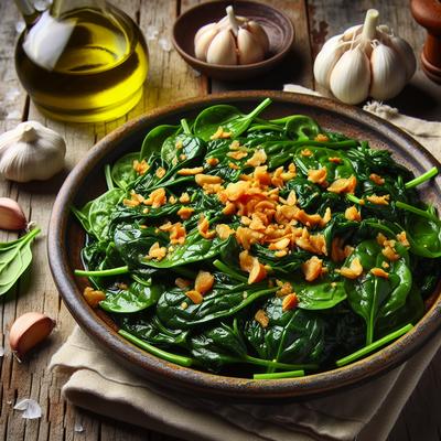 Image of Stir Fried Spinach with Garlic