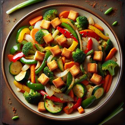 Image of Stir Fried Vegetables with Seasoned Croutons