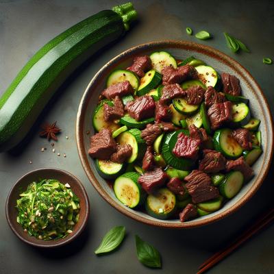 Image of Stir Fried Zucchini and Beef