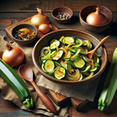 Image of Stir Fried Zucchini Onions