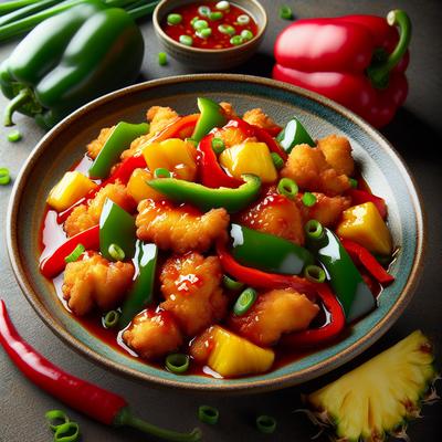 Image of Stir Fry Breaded Chicken in Sweet and Sour Sauce