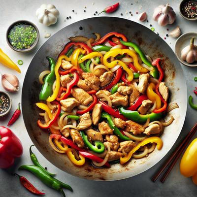 Image of Stir Fry Chicken and Peppers