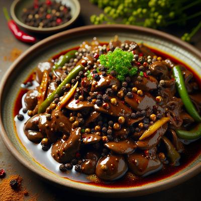 Image of Stir Fry Chicken Liver in Black Pepper Sauce