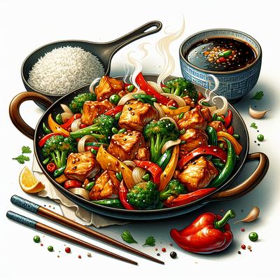 Image of Stir Fry Chicken W Asian Flavors
