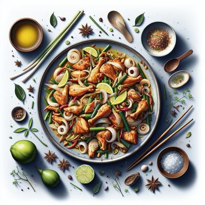 Image of Stir Fry Chicken with Lemon Grass Ga Xao Xa