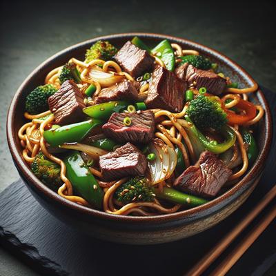 Image of Stir Fry Steak and Noodles