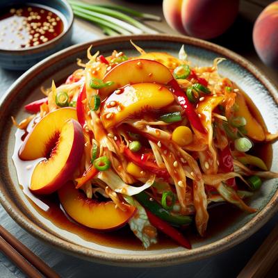 Image of Stir Fry Sweet and Spicy Peachy Slaw