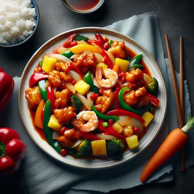 Image of Stir Fry Sweet Sour Pork or Chicken or Shrimp