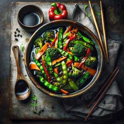 Image of Stir Fry Vegetables in Black Bean Sauce
