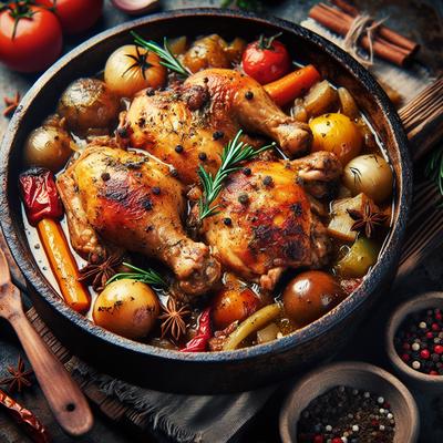 Image of Stove Top and Chicken