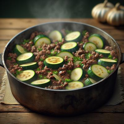 Image of Stove Top Zucchini and Ground Beef Skillet