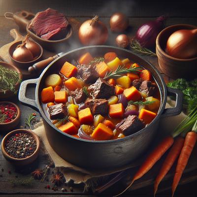 Image of Stovetop Beef and Sweet Potato Stew