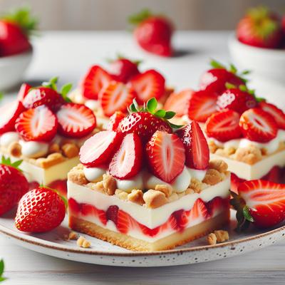 Image of Strawberries and Cream Dessert Squares Cookie Mix
