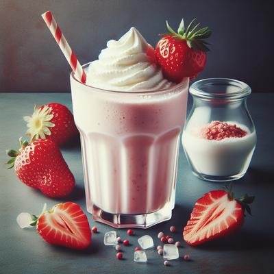 Image of Strawberries and Cream Milkshakes