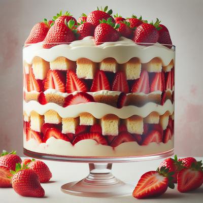 Image of Strawberries and Cream Trifle