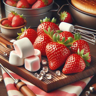 Image of Strawberries and Marshmallows for the Bbq