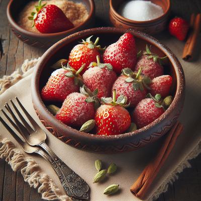 Image of Strawberries Dusted with Cardamom Sugar