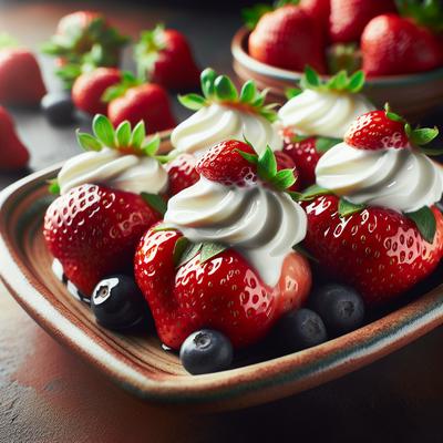 Image of Strawberries Filled with Cream