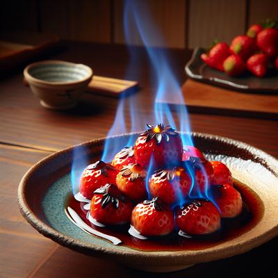 Image of Strawberries Flamb