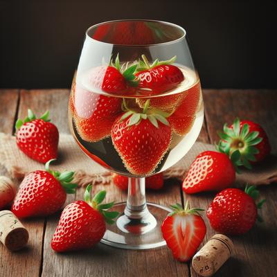 Image of Strawberries in White Wine