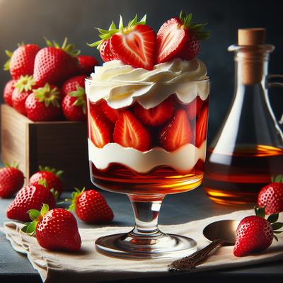 Image of Strawberries Romanoff in a Glass