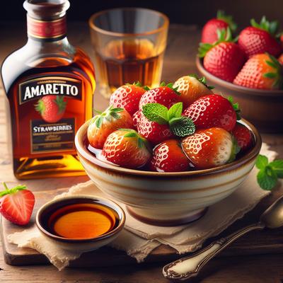 Image of Strawberries with Amaretto Sauce