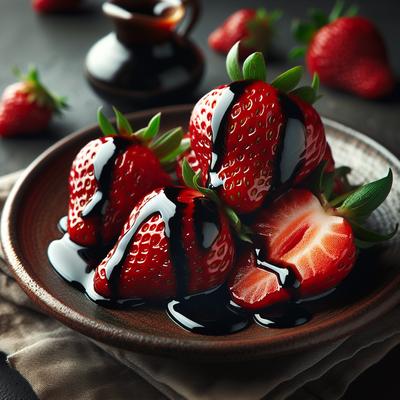 Image of Strawberries with Balsamic Vinegar of Modena Monari Federzoni