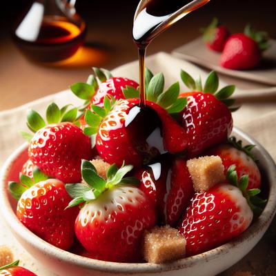 Image of Strawberries with Brown Sugar Balsamic Vinegar
