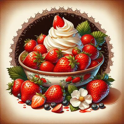Image of Strawberries with Cheesecake Cream