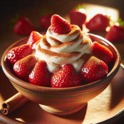 Image of Strawberries with Cinnamon Cream