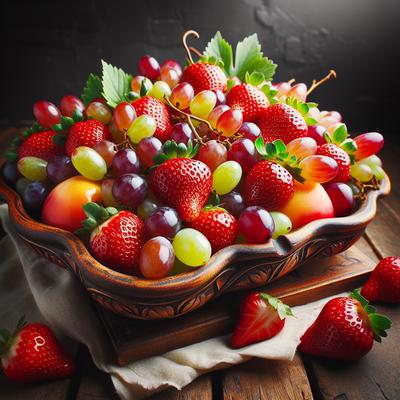 Image of Strawberries with Grapes