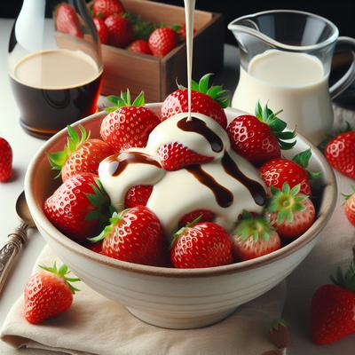 Image of Strawberries with Kahlua Cream