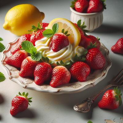Image of Strawberries with Lemon Cream