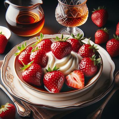 Image of Strawberries with Rum Cream