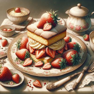 Image of Strawberries with Spiced Cream Shortcake