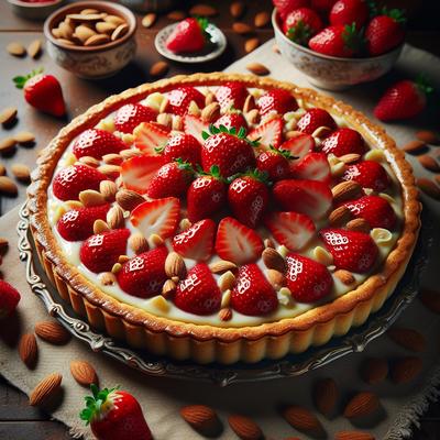 Image of Strawberry Almond Cream Pie