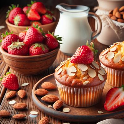 Image of Strawberry Almond Muffins
