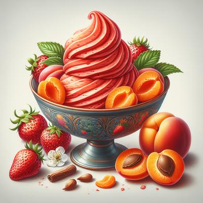 Image of Strawberry and Apricot Ice Cream