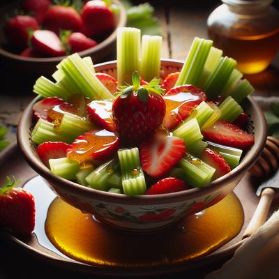 Image of Strawberry and Celery Salad with Honey Dressing