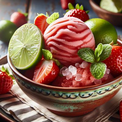 Image of Strawberry and Lime Sorbet Ww