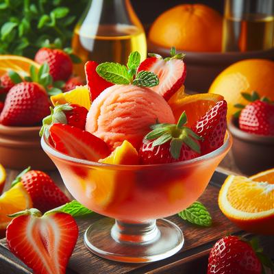 Image of Strawberry and Orange Cava Sorbet