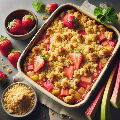 Image of Strawberry and Rhubarb Crumble