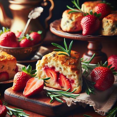 Image of Strawberry and Rosemary Scones