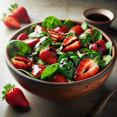Image of Strawberry and Spinach Salad with Balsamic Vinaigrette