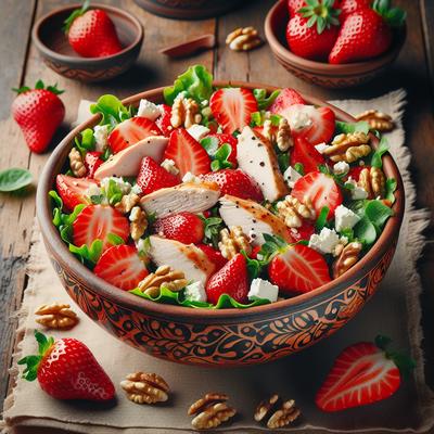 Image of Strawberry and Warm Chicken Salad